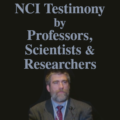Image of NCI Testimony of Professors, Scientists & Researchers